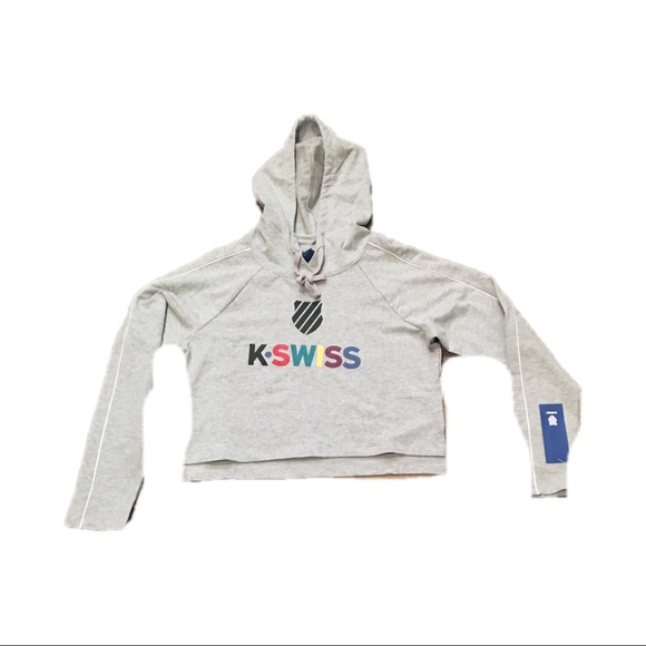 K-Swiss Tops - K-Swiss Women’s Axis Cropped Hoodie Sweatshirt